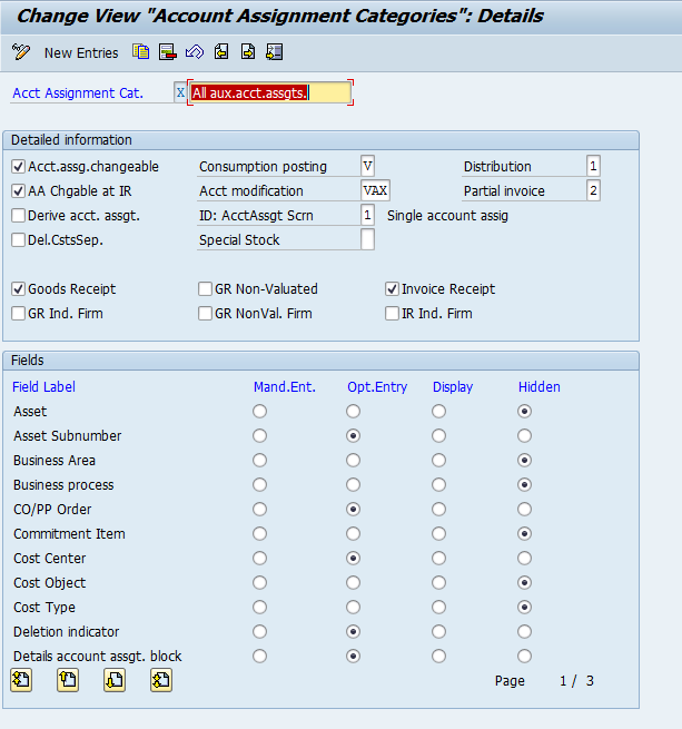 Third Party Configuration Account Assignment Category Paper Street